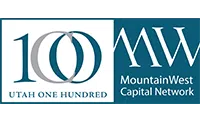The Utah 100 Award Logo presented by Mountain West Capital Network and awarded to Launch Leads